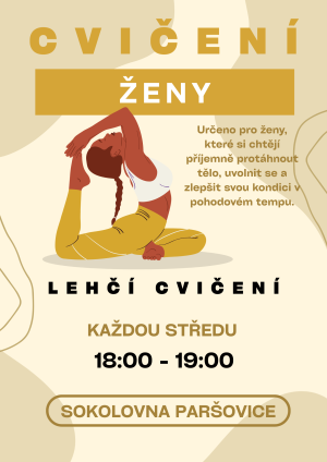 Lehčí cvičení - leden - středy 18:00 - 19:00
